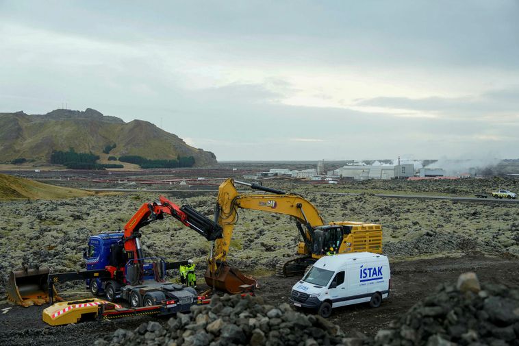 Les travaux ont été interrompus en raison du mauvais temps
