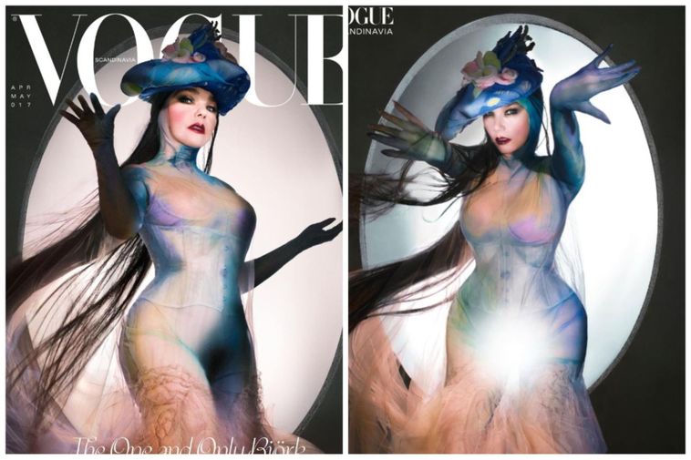 Björk en couverture de Vogue