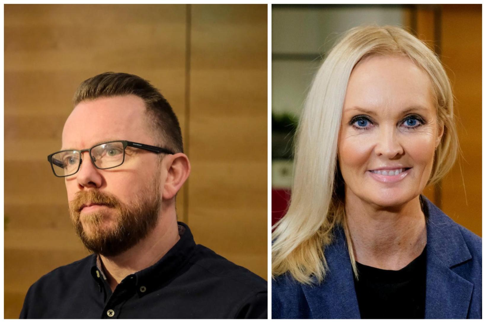 Ragnar Þór Ingólfsson, directeur de VR, et Sigríður Margrét Oddsdóttir, ...