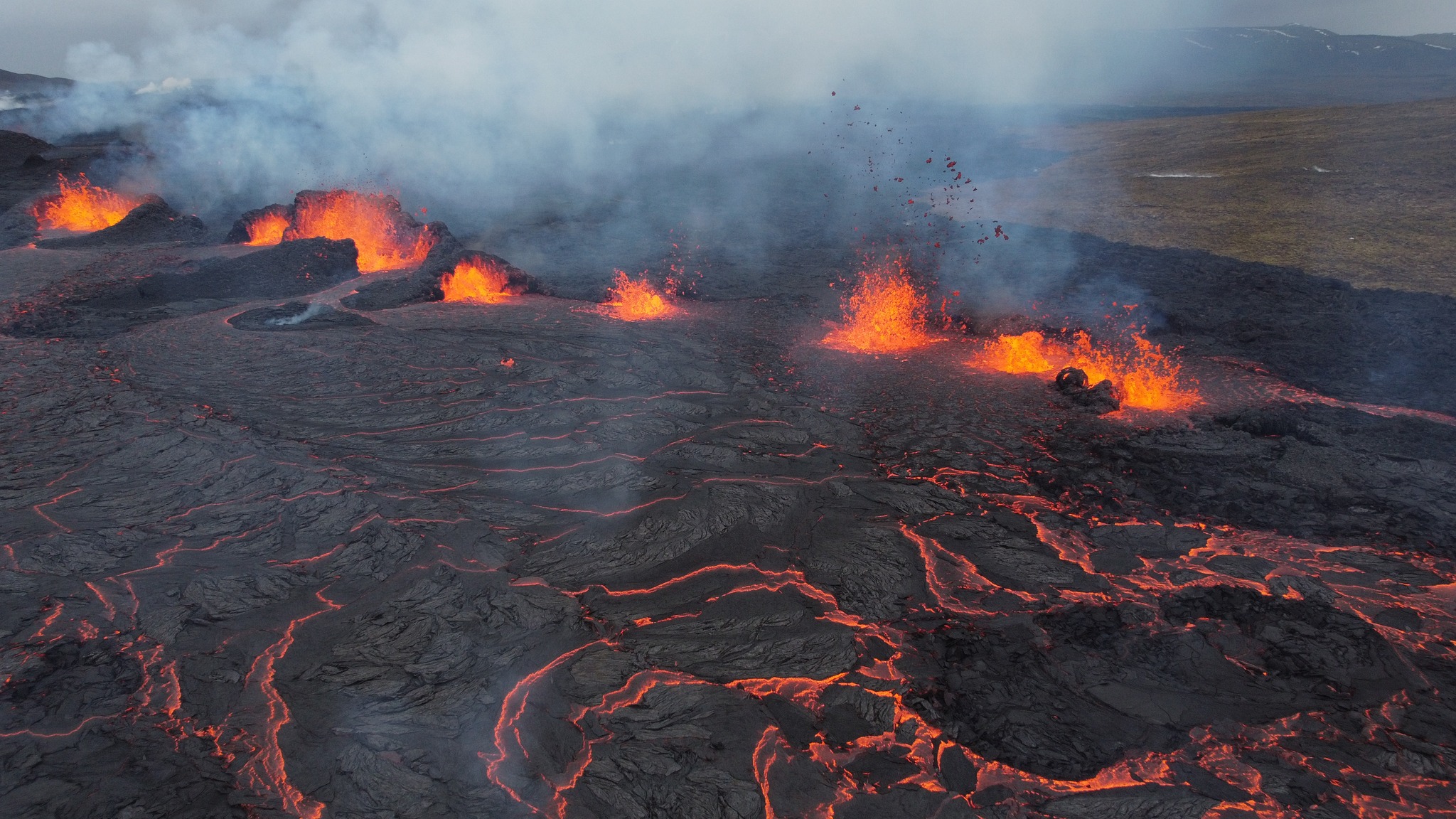 eruption, Stóra-Skógfell, Sundhnjúkargígarröð