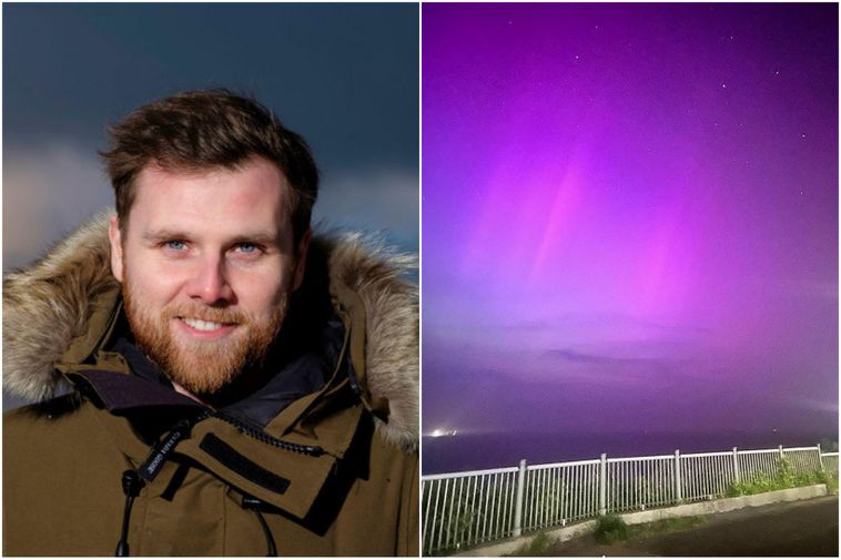 Peut voir les aurores boréales roses si les nuages ​​ne gênent pas