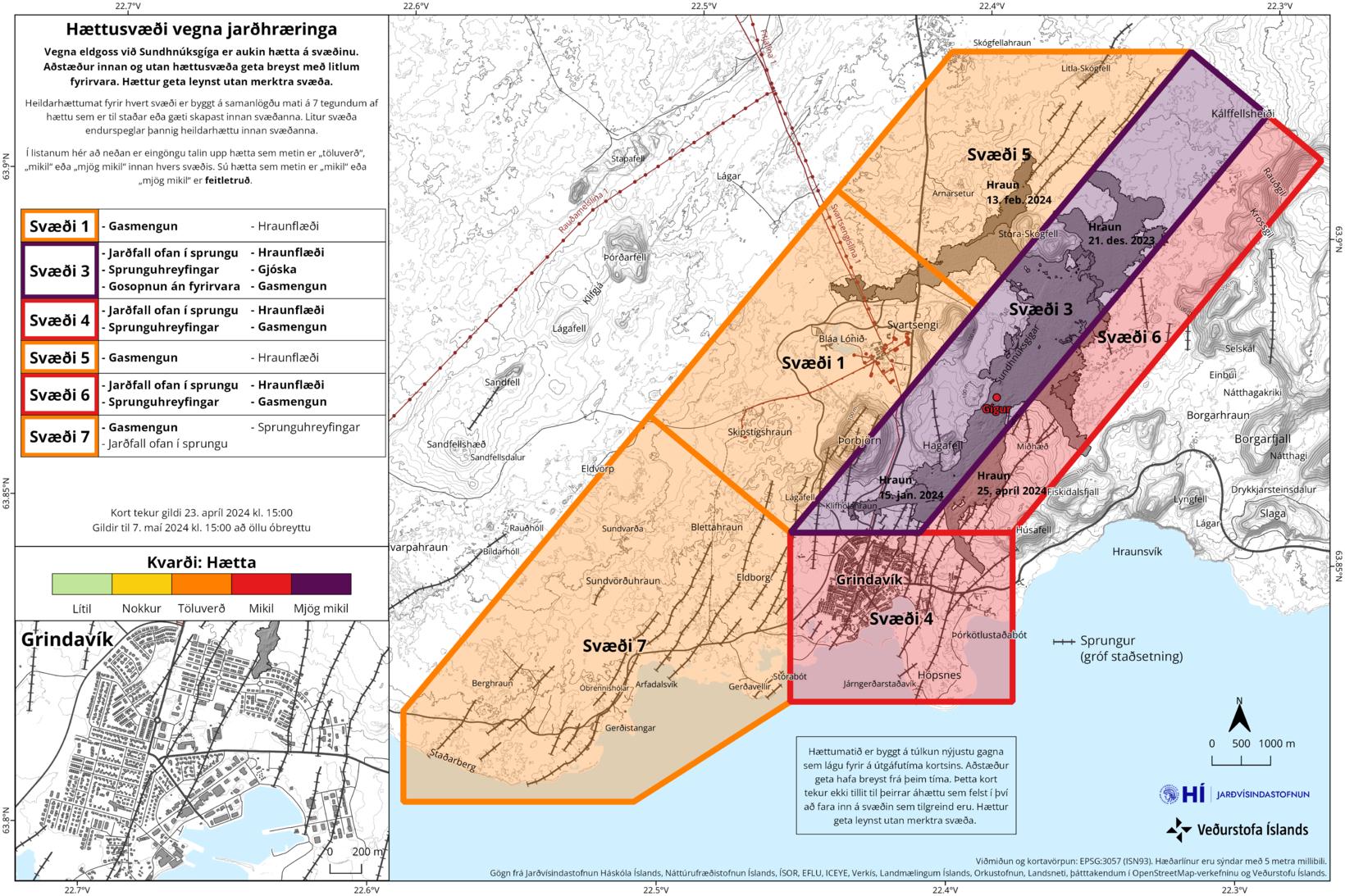 Le danger d’une augmentation des coulées de lave dans la zone 4 a…