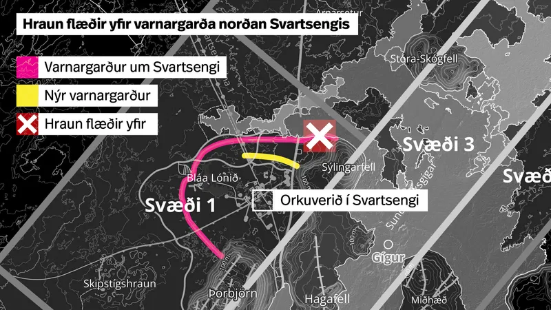 Une carte des barrières de protection anciennes et nouvelles