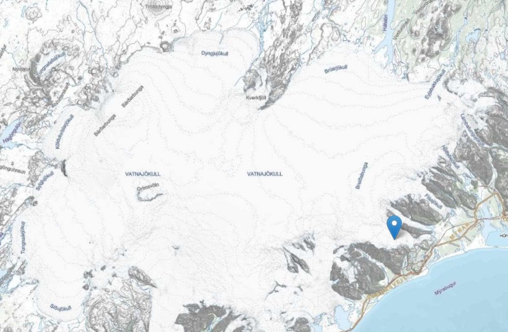 Le glacier Skálafellsjökull s'étend au sud-est du Vatnajökull.