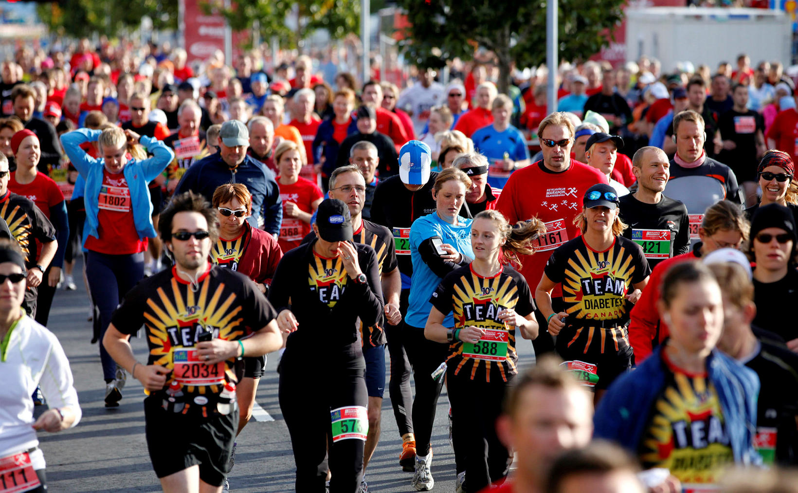 Le temps a souvent été plus chaud lors du marathon de Reykjavik…