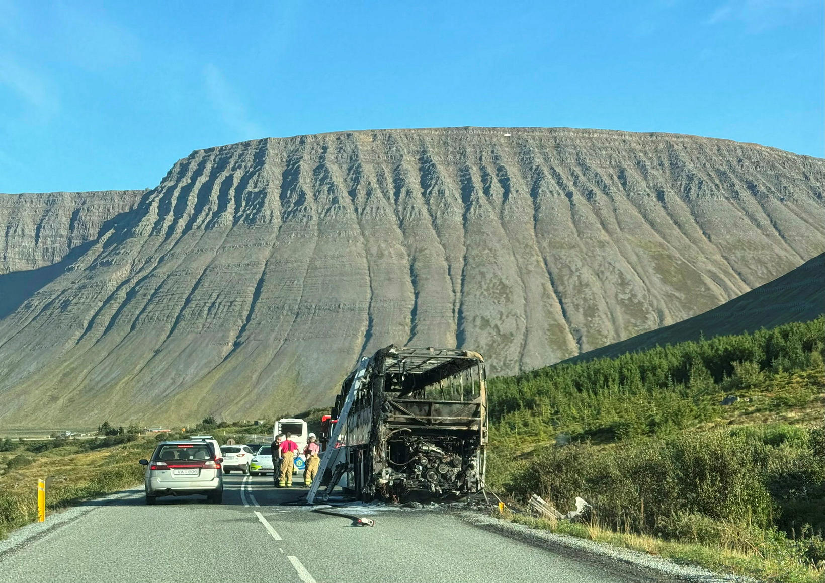 Ici le feu a été éteint et comme on peut le croire…