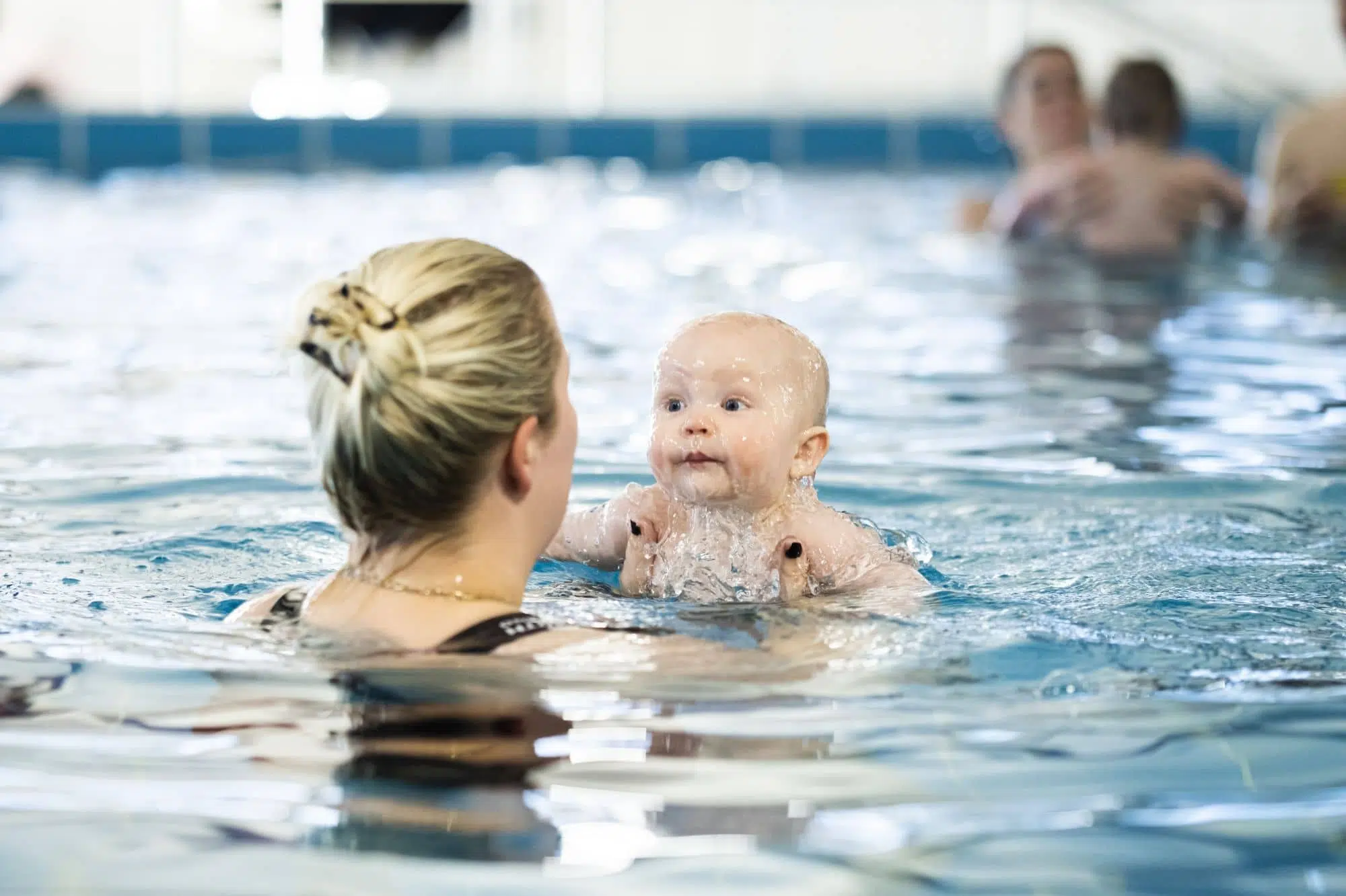 baby swimming