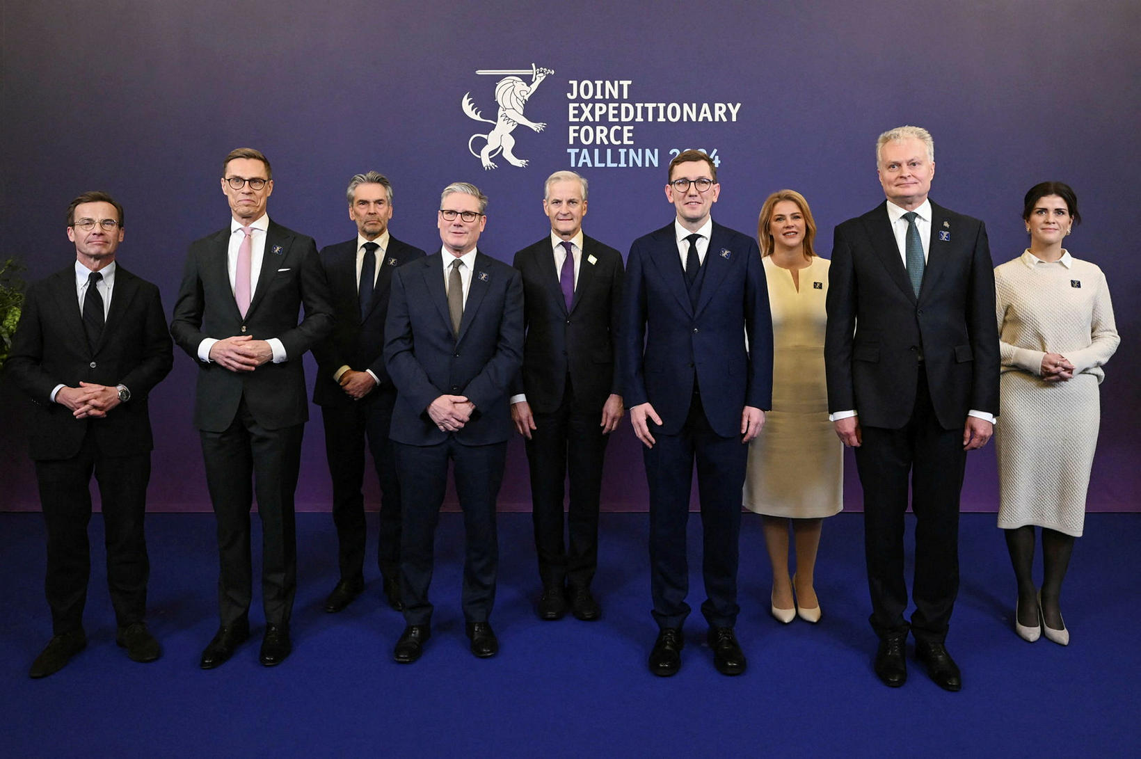 Dirigeants des pays du JEF. (LR) Le Premier ministre suédois Ulf …