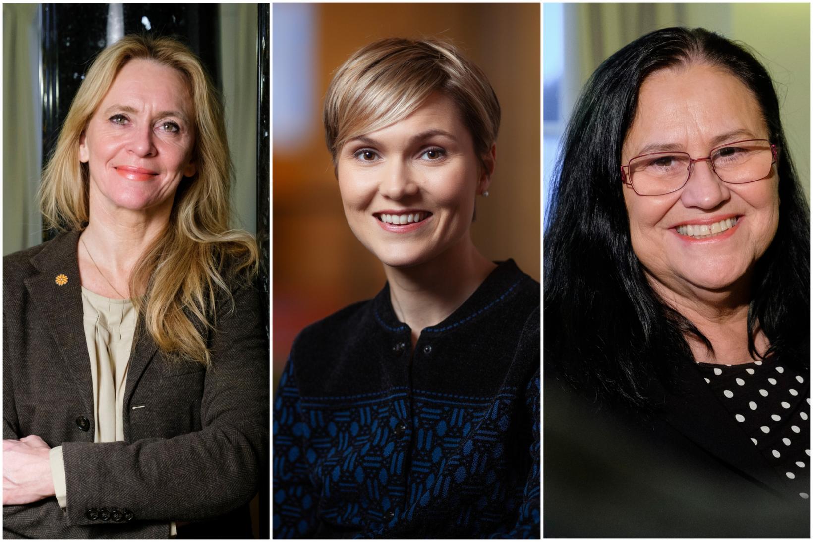 Þorgerður Katrín Gunnarsdóttir, président du Parti libéral réformateur, Kristrún...