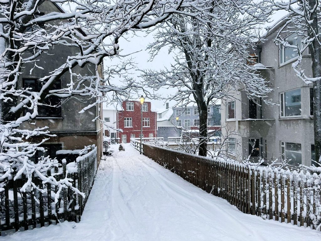 Neige à reykjavík