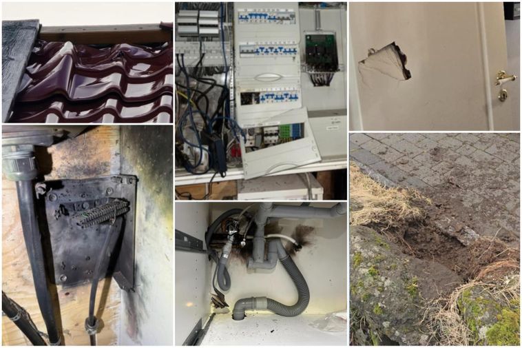 Photos: Éclair étonnant des dommages à la maison et à la ferme