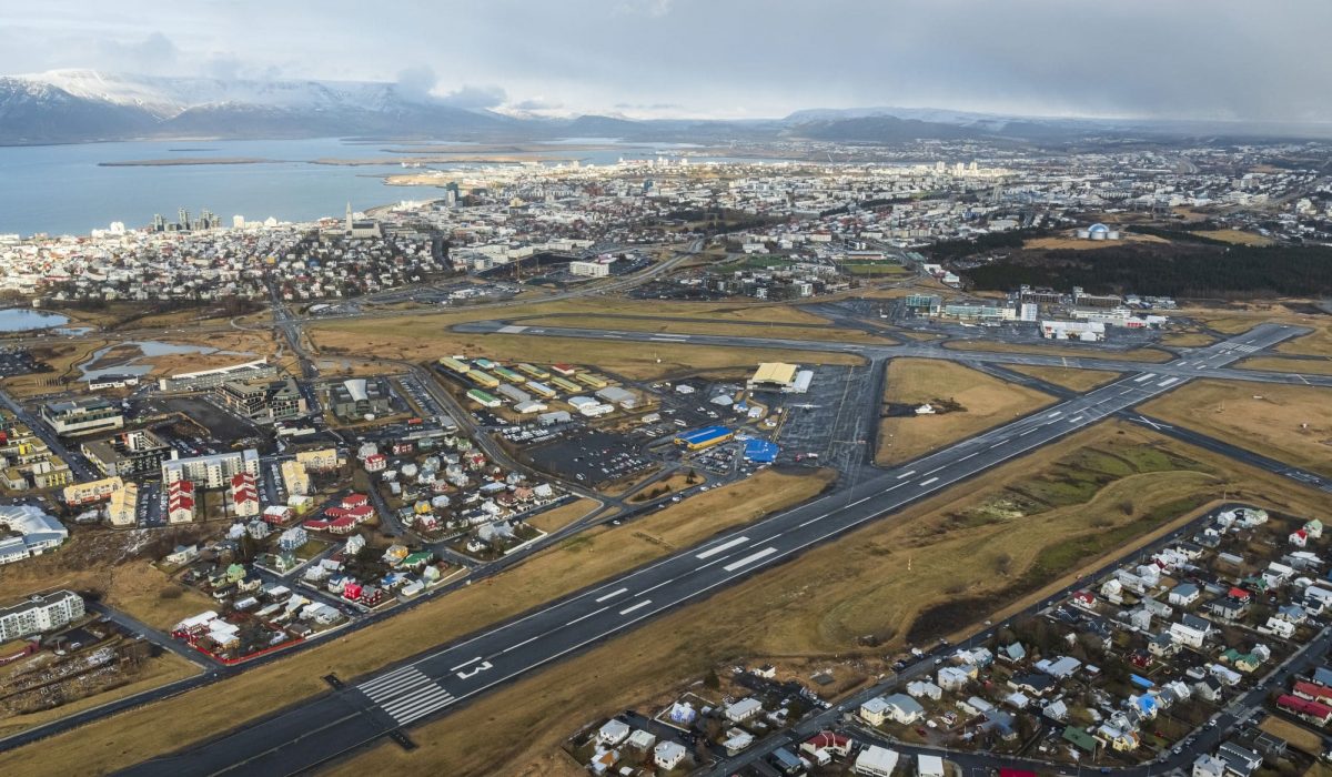 Reykjavík Airport from above.