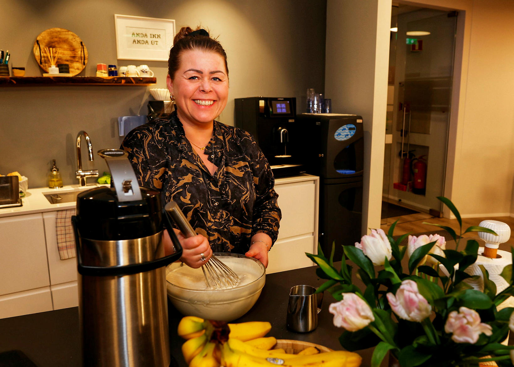 Les gaufres sont préparées et les gens étaient de bonne humeur.