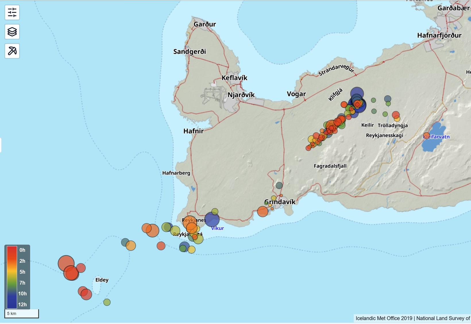 L'image montre les tremblements de terre qui se sont produits dans le dernier…