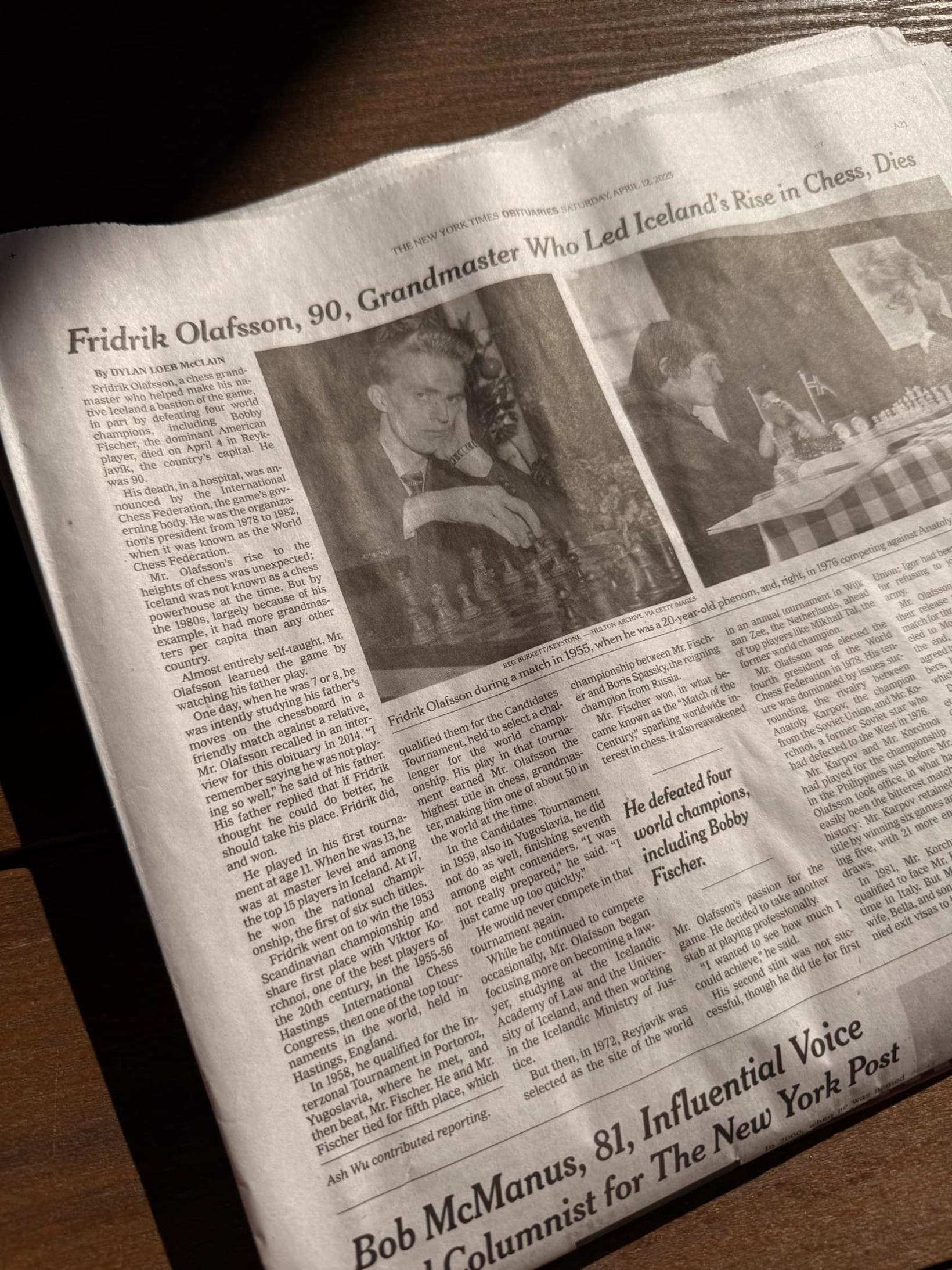 Le New York Times consacre suffisamment d'espace aux défunts…