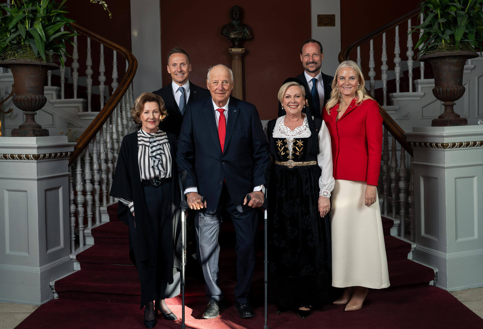Queen Sonja, Björn Skúlason, roi Harald de Norvège, président de…