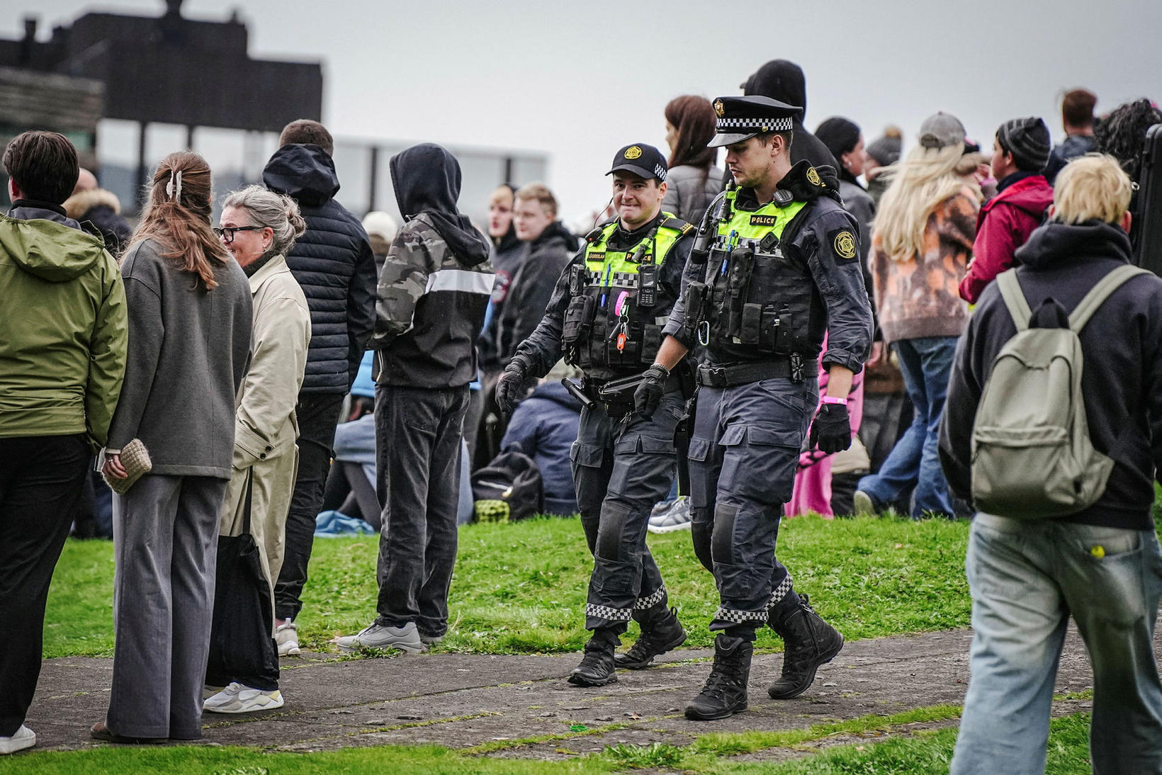 Environ 40 policiers se trouvaient dans le centre-ville.