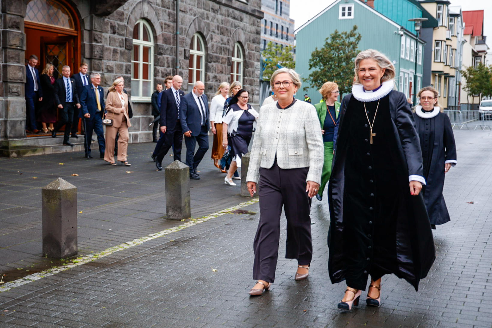 Halla Tómasdóttir, président d'Islande, et Guðrún Karl Helgadóttir, Bishop…