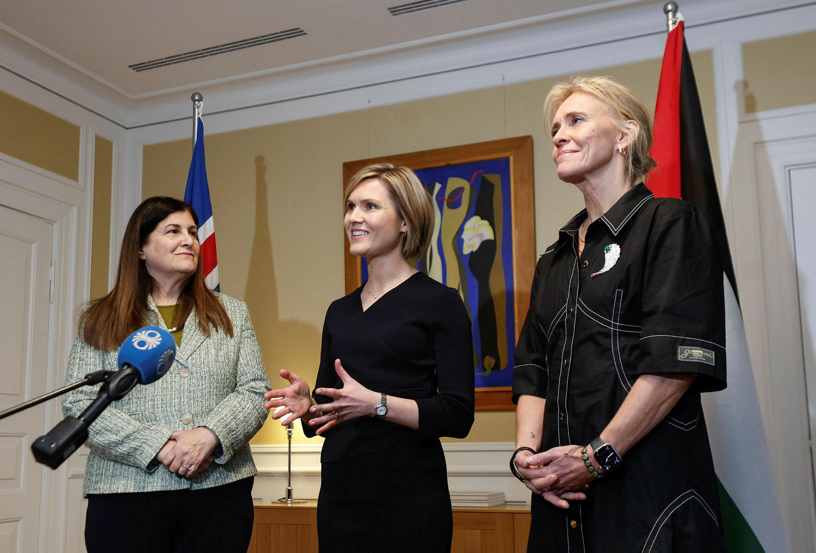 Les ministres se sont réunis aujourd'hui dans les bureaux du gouvernement islandais.
