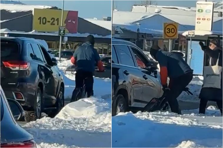 Vidéo : Conducteur et cycliste en confrontation