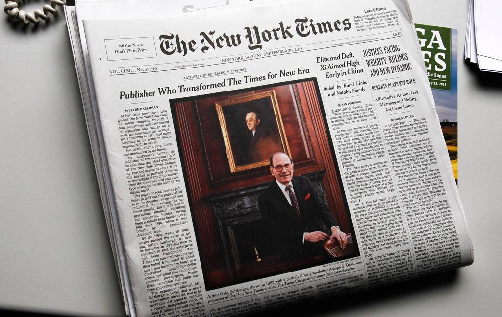 Le New York Times est l’un des journaux les plus respectés…