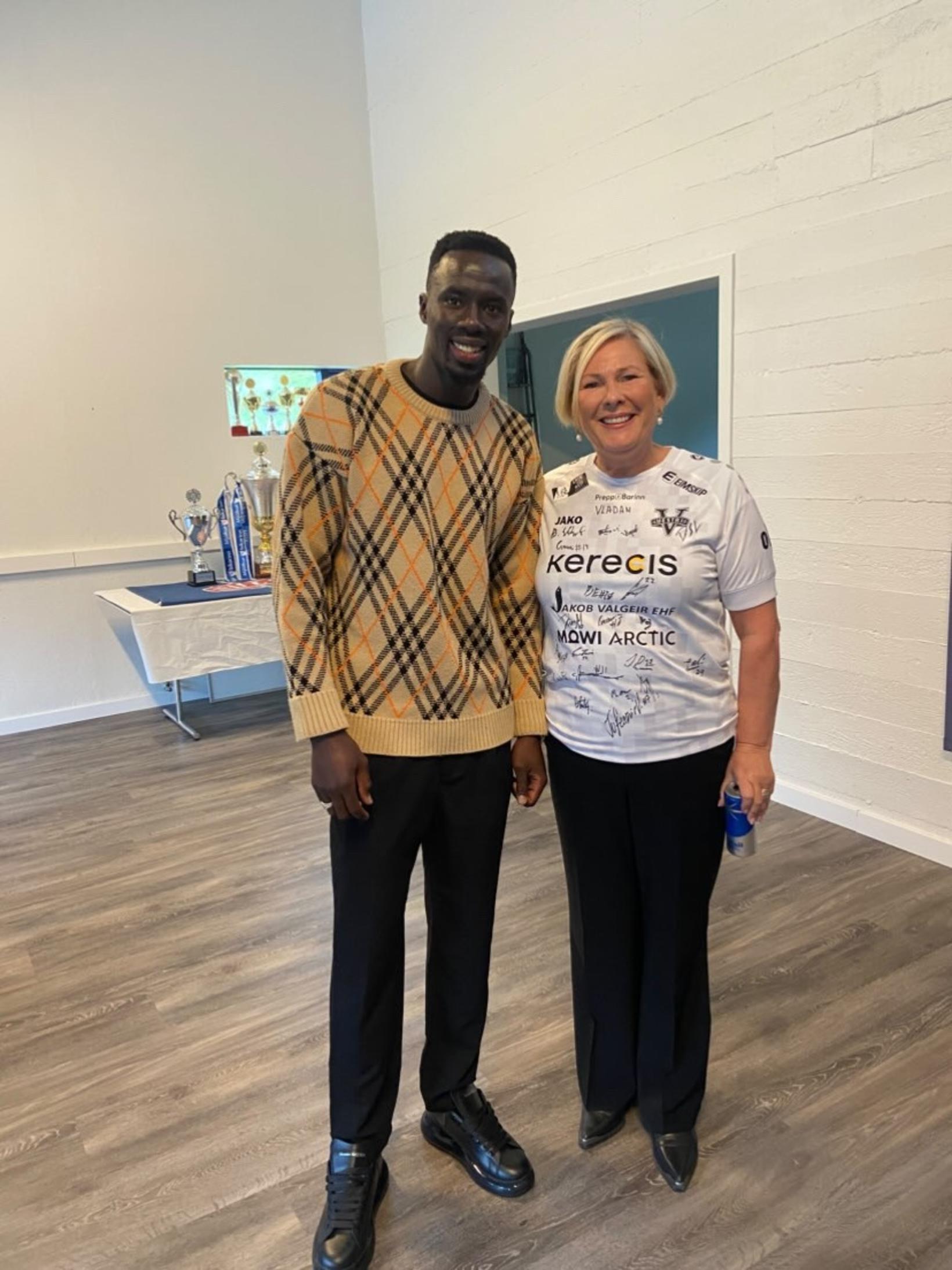 Fall et la présidente Halla Tómasdóttir.