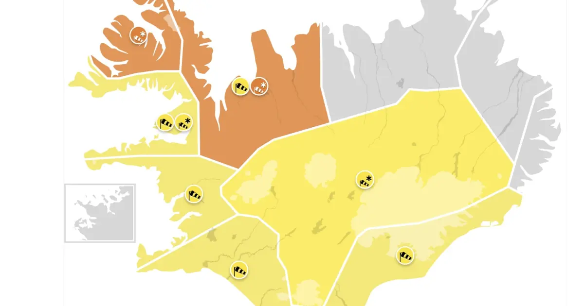 Avertissement de temps violent avec des vents violents dans le sud, de la neige et du grésil dans le nord de l'Islande – The Reykjavík Grapevine